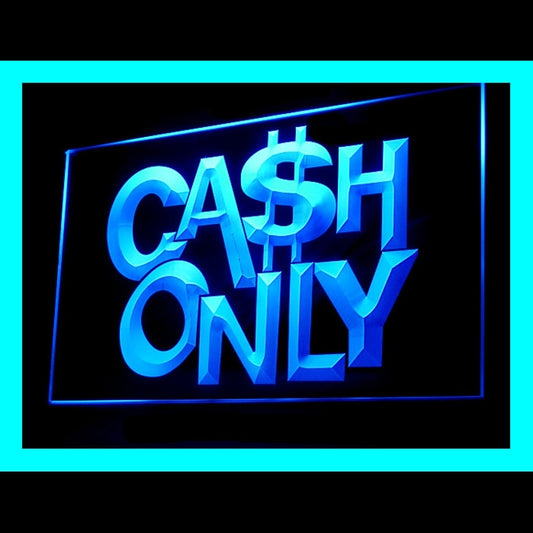 190112 Cash Only Money Exchange Shop Home Decor Open Display illuminated Night Light Neon Sign 16 Color By Remote