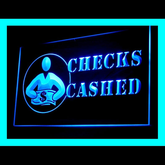 190114 Check Cashed Payday Loans Store Shop Home Decor Open Display illuminated Night Light Neon Sign 16 Color By Remote