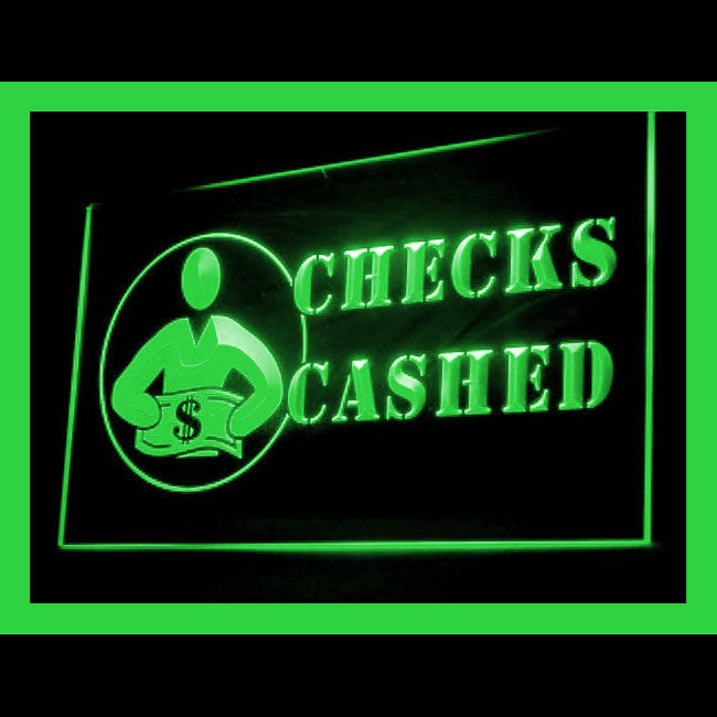 190114 Check Cashed Payday Loans Store Shop Home Decor Open Display illuminated Night Light Neon Sign 16 Color By Remote