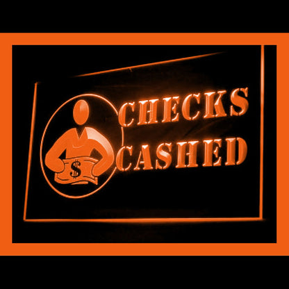 190114 Check Cashed Payday Loans Store Shop Home Decor Open Display illuminated Night Light Neon Sign 16 Color By Remote