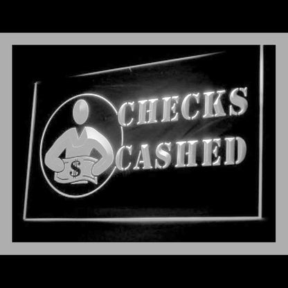 190114 Check Cashed Payday Loans Store Shop Home Decor Open Display illuminated Night Light Neon Sign 16 Color By Remote