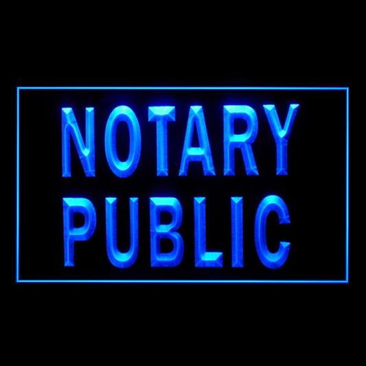 190146 Notary Public Service Store Shop Home Decor Open Display illuminated Night Light Neon Sign 16 Color By Remote