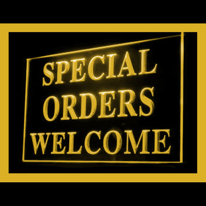 190154 Special Orders Welcome Restaurant Cafe Shop Home Decor Open Display illuminated Night Light Neon Sign 16 Color By Remote