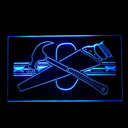 190167 Hammer Saw Tool Store Shop Home Decor Open Display illuminated Night Light Neon Sign 16 Color By Remote