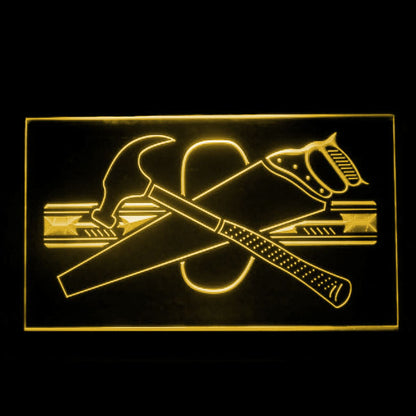 190167 Hammer Saw Tool Store Shop Home Decor Open Display illuminated Night Light Neon Sign 16 Color By Remote