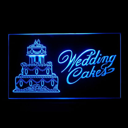 190168 Wedding Cakes Bakery Shop Home Decor Open Display illuminated Night Light Neon Sign 16 Color By Remote