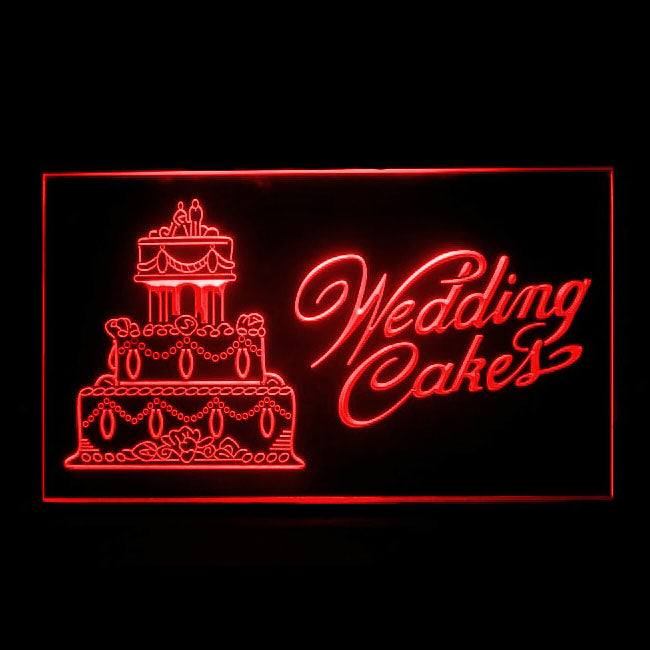 190168 Wedding Cakes Bakery Shop Home Decor Open Display illuminated Night Light Neon Sign 16 Color By Remote