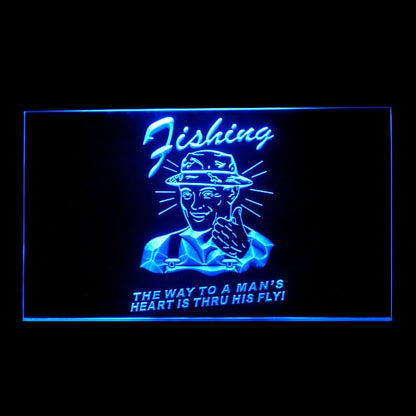 190171 Fishing Fish Home Decor Store Shop Home Decor Open Display illuminated Night Light Neon Sign 16 Color By Remote