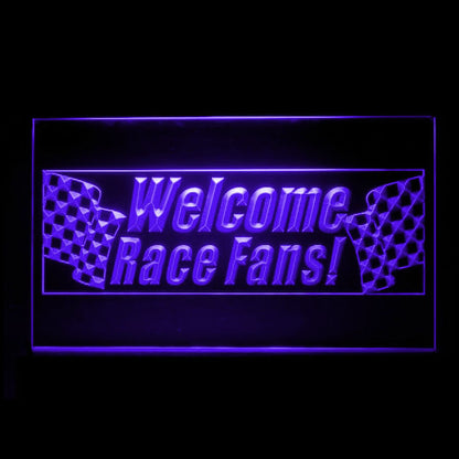 190177 Welcome Race Fans Motor Store Shop Home Decor Open Display illuminated Night Light Neon Sign 16 Color By Remote