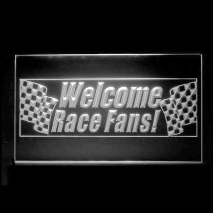 190177 Welcome Race Fans Motor Store Shop Home Decor Open Display illuminated Night Light Neon Sign 16 Color By Remote