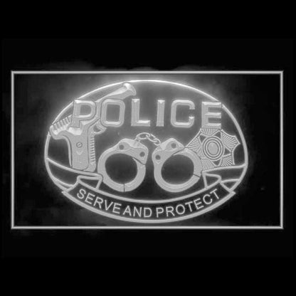 190187 Police Home Decor Open Display illuminated Night Light Neon Sign 16 Color By Remote