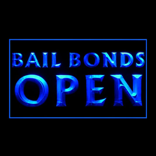 190205 Bail Bonds Store Shop Home Decor Open Display illuminated Night Light Neon Sign 16 Color By Remote