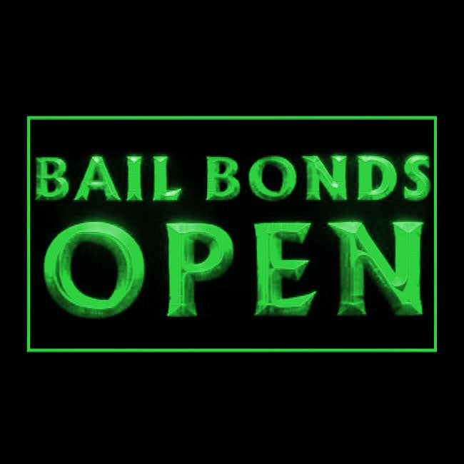 190205 Bail Bonds Store Shop Home Decor Open Display illuminated Night Light Neon Sign 16 Color By Remote