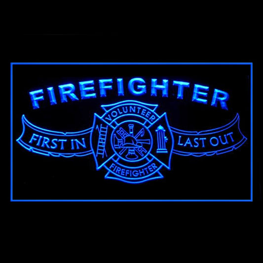 190206 Firefighter Fire Club Home Decor Open Display illuminated Night Light Neon Sign 16 Color By Remote