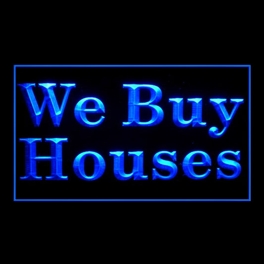 190211 We Buy Houses Store Shop Home Decor Open Display illuminated Night Light Neon Sign 16 Color By Remote