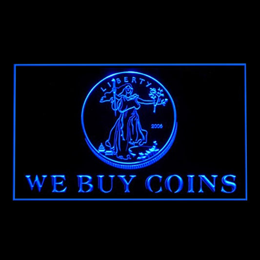 190216 We Buy Coins Store Shop Home Decor Open Display illuminated Night Light Neon Sign 16 Color By Remote