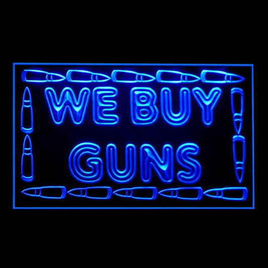 190218 We Buy Guns Store Shop Home Decor Open Display illuminated Night Light Neon Sign 16 Color By Remote