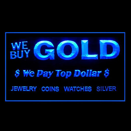 190223 We Buy Gold Jewelry Store Shop Home Decor Open Display illuminated Night Light Neon Sign 16 Color By Remote