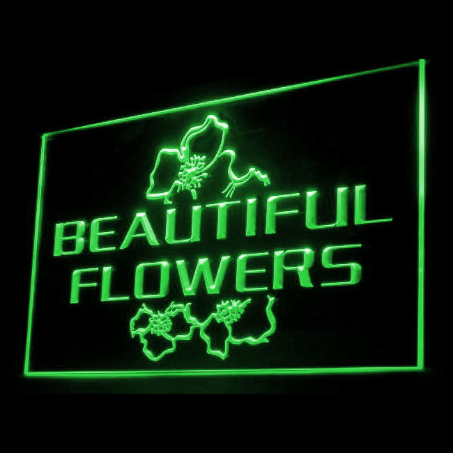 200002 Beautiful Flowers Store Shop Home Decor Open Display illuminated Night Light Neon Sign 16 Color By Remote