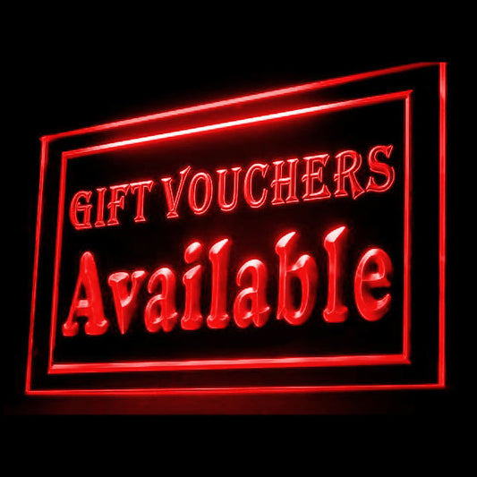 200003 Gift Vouchers Available Store Shop Home Decor Open Display illuminated Night Light Neon Sign 16 Color By Remote