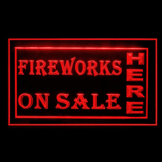 200005 Fireworks On Sale Here Store Shop Home Decor Open Display illuminated Night Light Neon Sign 16 Color By Remote