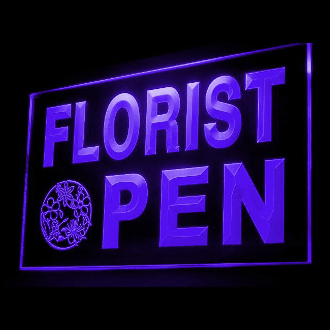 200010 Florist Flower Store Shop Home Decor Open Display illuminated Night Light Neon Sign 16 Color By Remote