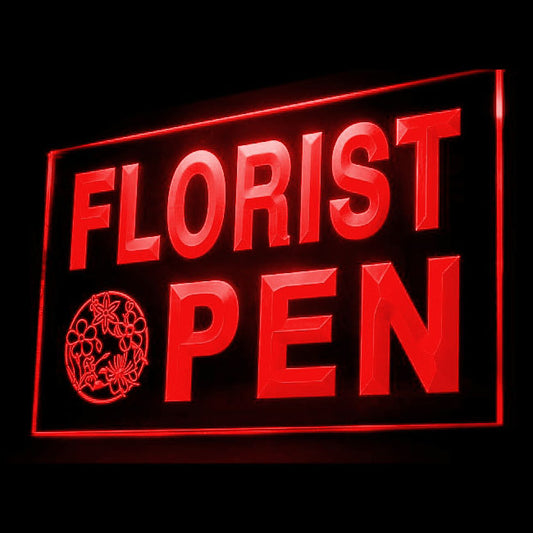 200010 Florist Flower Store Shop Home Decor Open Display illuminated Night Light Neon Sign 16 Color By Remote