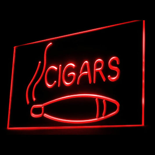 200022 Cigars Cuban Tobacco Store Shop Home Decor Open Display illuminated Night Light Neon Sign 16 Color By Remote