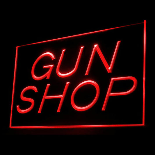 200036 Gun Shop Store Home Decor Open Display illuminated Night Light Neon Sign 16 Color By Remote