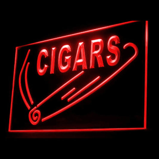 200046 Cigars Cuban Tobacco Store Shop Home Decor Open Display illuminated Night Light Neon Sign 16 Color By Remote