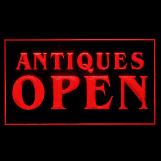 200055 Antiques Store Shop Home Decor Open Display illuminated Night Light Neon Sign 16 Color By Remote
