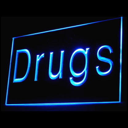 200059 Drugs Pharmacy Store Shop Home Decor Open Display illuminated Night Light Neon Sign 16 Color By Remote