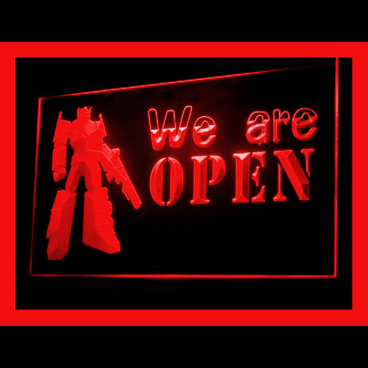 200080 We Are Open Toys Robot Shop Home Decor Open Display illuminated Night Light Neon Sign 16 Color By Remote