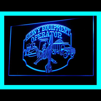 200085 Heavy Equipment Operator Tool Shop Home Decor Open Display illuminated Night Light Neon Sign 16 Color By Remote