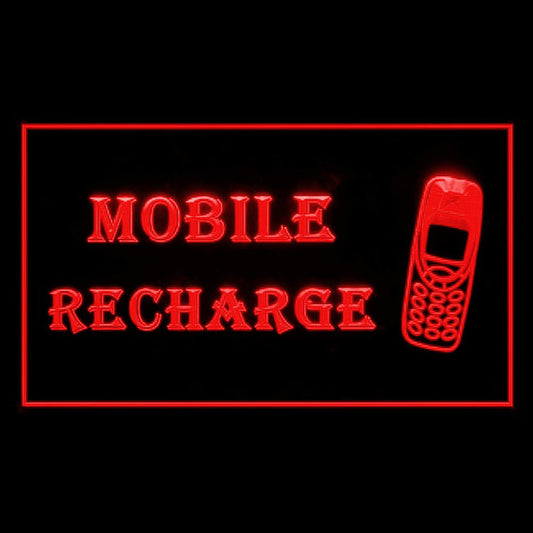 200091 Mobile Recharge Telecom Shop Home Decor Open Display illuminated Night Light Neon Sign 16 Color By Remote