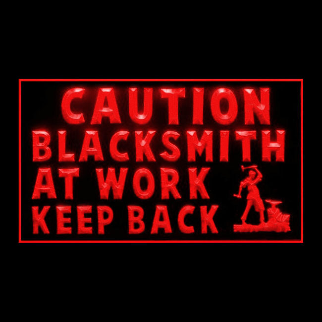 200104 Caution Blacksmith Store Shop Home Decor Open Display illuminated Night Light Neon Sign 16 Color By Remote