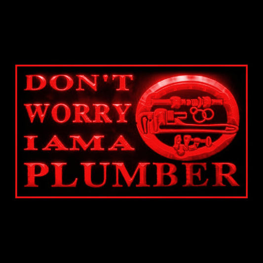 200111 I am Plumber Store Shop Home Decor Open Display illuminated Night Light Neon Sign 16 Color By Remote