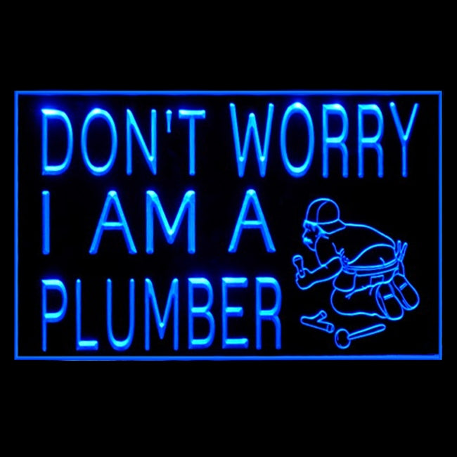 200112 I am Plumber Store Shop Home Decor Open Display illuminated Night Light Neon Sign 16 Color By Remote
