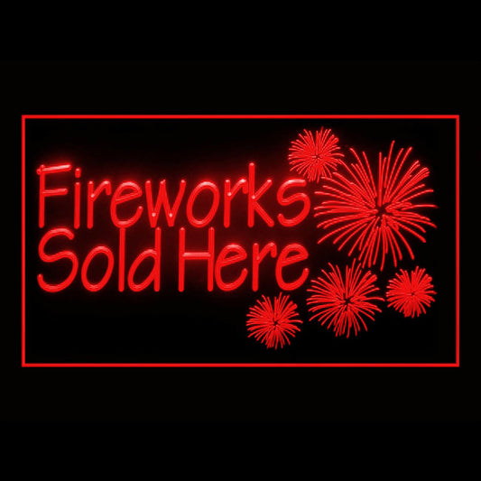 200118 Fireworks Sold Here Store Shop Home Decor Open Display illuminated Night Light Neon Sign 16 Color By Remote