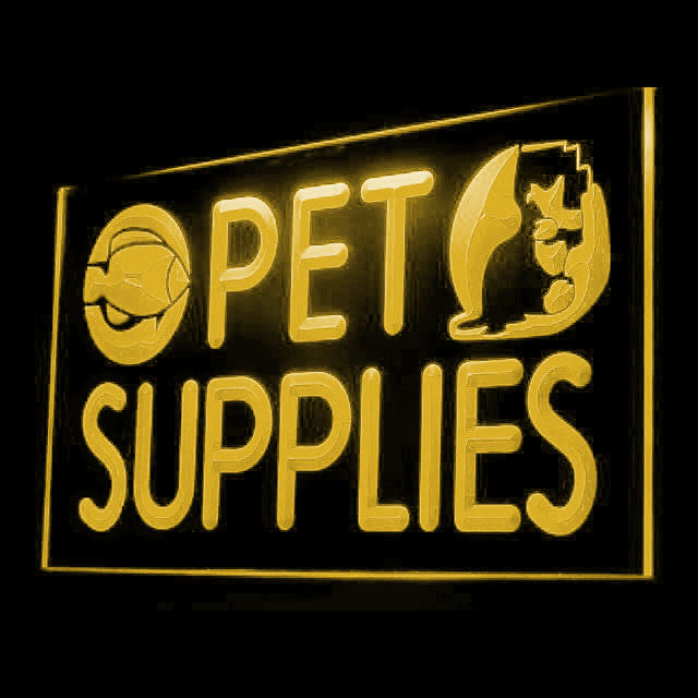 210010 Pet Supplies Store Shop Home Decor Open Display illuminated Night Light Neon Sign 16 Color By Remote
