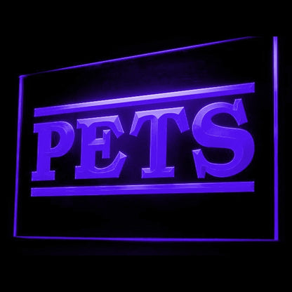 210012 Pets Store Shop Home Decor Open Display illuminated Night Light Neon Sign 16 Color By Remote