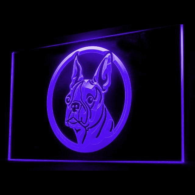 210017 Boston Terrier Pets Shop Home Decor Open Display illuminated Night Light Neon Sign 16 Color By Remote