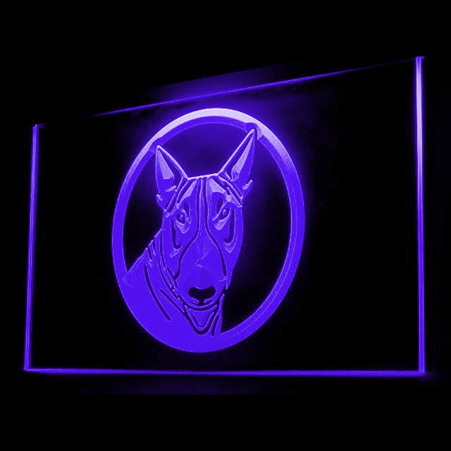 210021 Bull Terrier Pets Shop Home Decor Open Display illuminated Night Light Neon Sign 16 Color By Remote