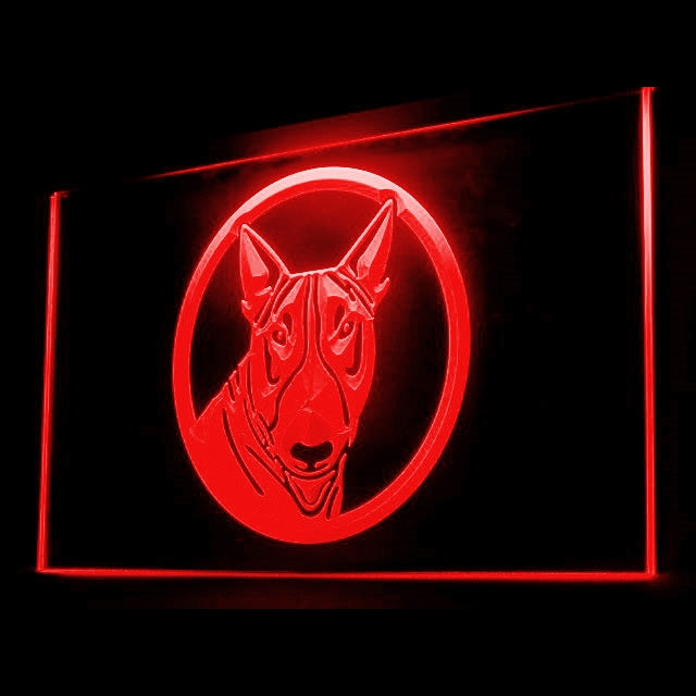 210021 Bull Terrier Pets Shop Home Decor Open Display illuminated Night Light Neon Sign 16 Color By Remote