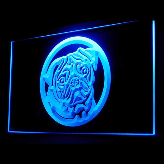 210043 Pug Pets Shop Home Decor Open Display illuminated Night Light Neon Sign 16 Color By Remote