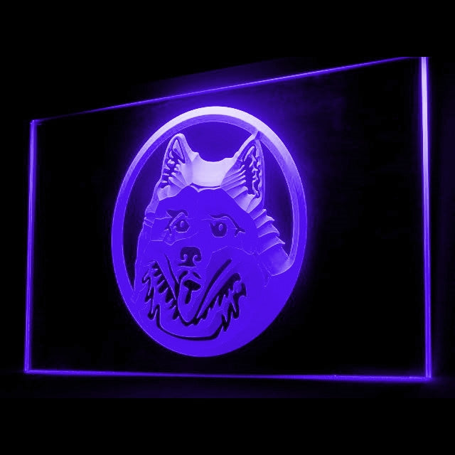 210047 Dog Samoyed Pets Shop Home Decor Open Display illuminated Night Light Neon Sign 16 Color By Remote