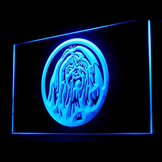 210052 Shih Tzu Pets Shop Home Decor Open Display illuminated Night Light Neon Sign 16 Color By Remote