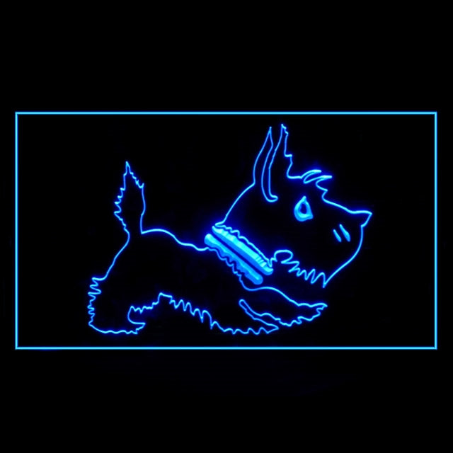210060 Old Fashioned Scottie Pets Home Decor Open Display illuminated Night Light Neon Sign 16 Color By Remote