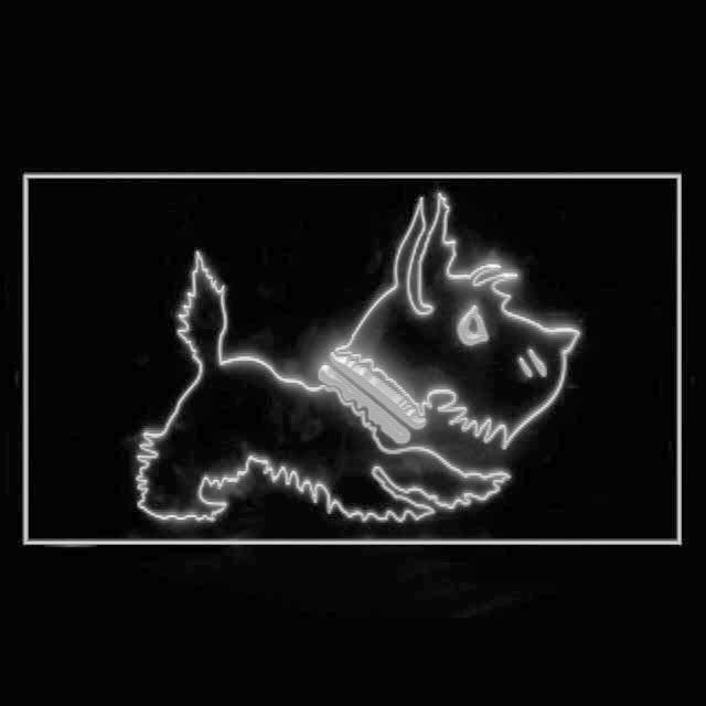 210060 Old Fashioned Scottie Pets Home Decor Open Display illuminated Night Light Neon Sign 16 Color By Remote
