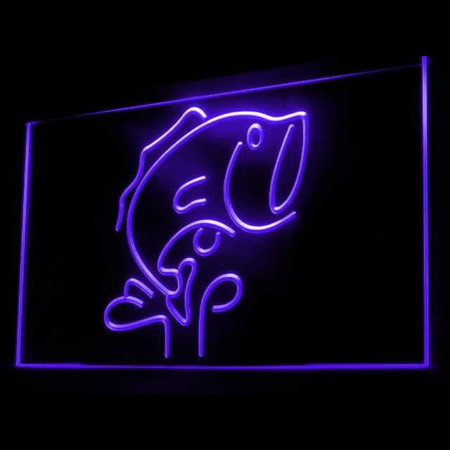 210061 Blue Marlin Fishes Home Decor Shop Home Decor Open Display illuminated Night Light Neon Sign 16 Color By Remote